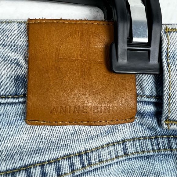 ANINE BING Frida Jean in Storm Light Acid Wash, Exposed Buttonfly - Picture 9 of 11